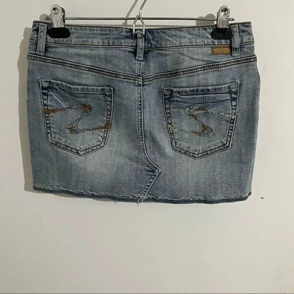 Silver Ravi embroidered mini skirt Size 27 - Picture 2 of 12